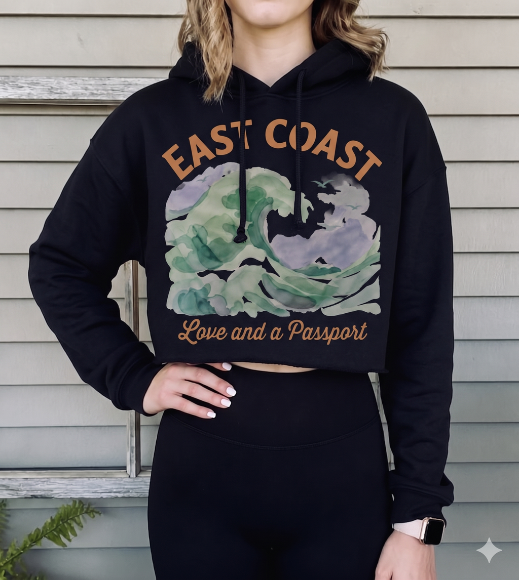 Wave Cropped Hoodie