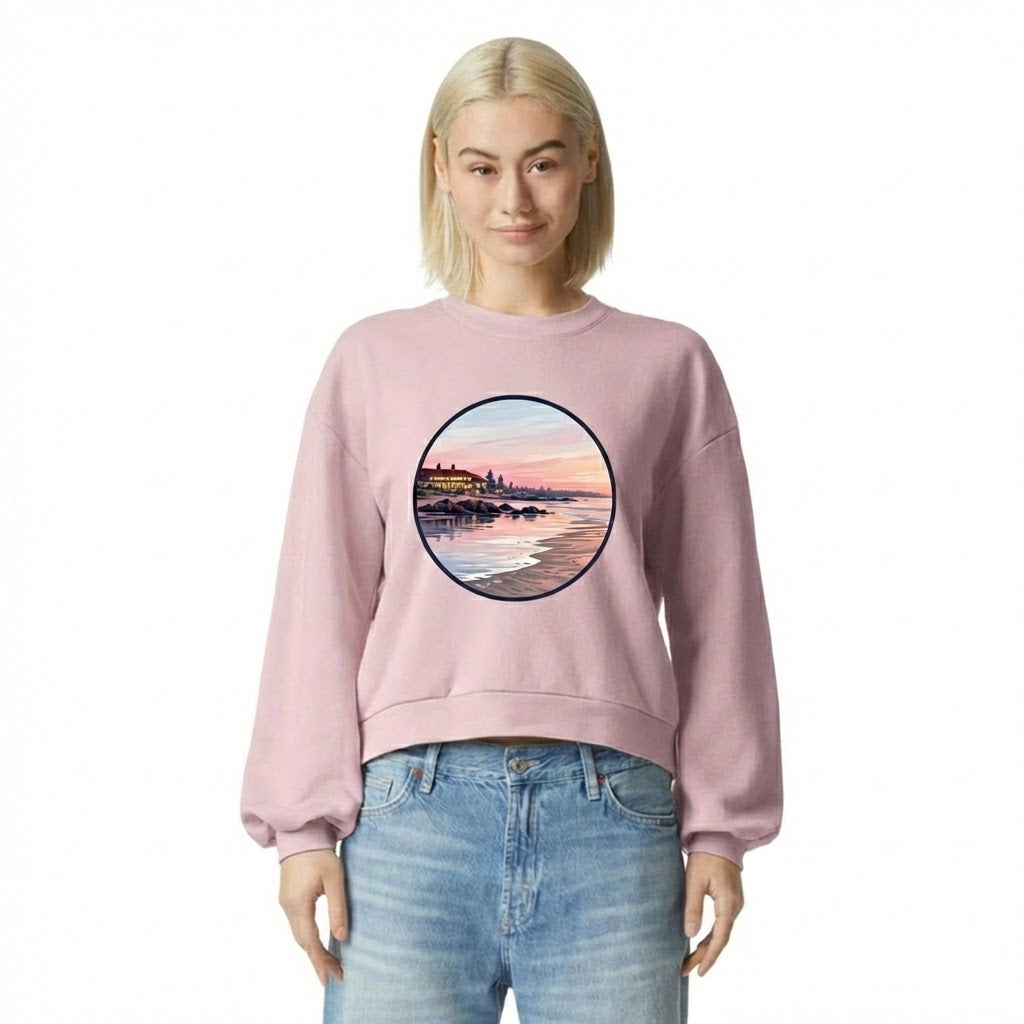 Crop Crewneck - White Point