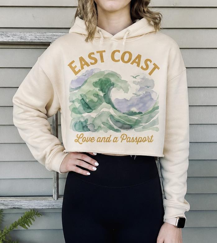 Wave Cropped Hoodie